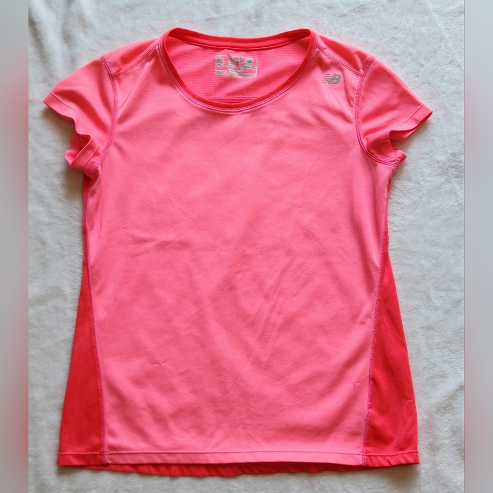 New Balance Pink Performance Lightning Dry Short Sleeve Tee